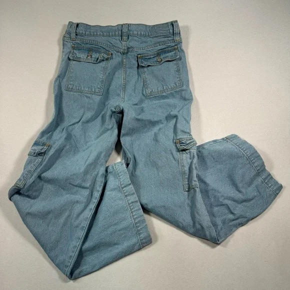 Revice Denim Wide Leg Baggy Jeans Womens Size 32 Light Blue High Rise - Picture 3 of 14